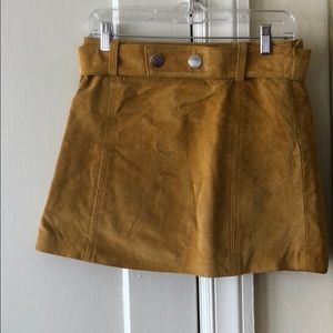 Yellow/gold suede Zara skirt - only worn twice!